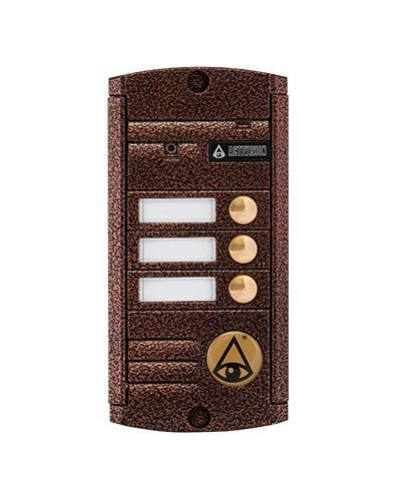 Видеопанель вызывная накладная цветная на 3 абонента с TM-считывателем Activision AVP-453 TM (PAL, антик) в Прокопьевске Вызывные видеопанели малоабонентные Pintop.ru