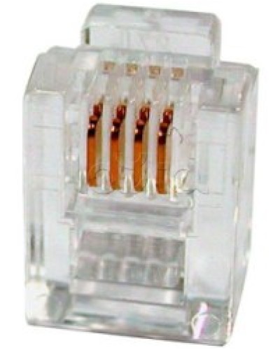 Разъем телефонный RJ11 (6P4C) Cabeus в Прокопьевске Коннекторы и разъемы Pintop.ru