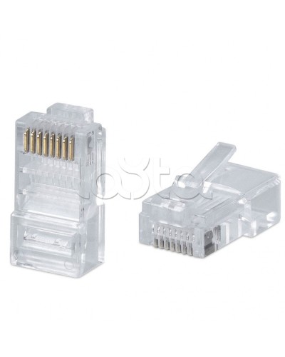 Коннектор RJ-45 под витую пару, категория 5e, универсальный (для одножильного и многожильного кабеля) Cabeus 8P8C в Прокопьевске Коннекторы и разъемы Pintop.ru