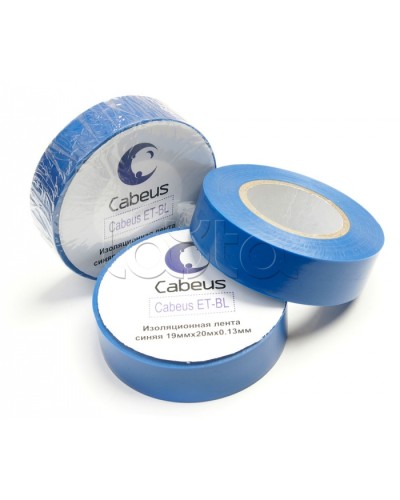 Лента изоляционная (синяя) Cabeus ET-BL в Прокопьевске Аксессуары для кабель-канала Pintop.ru