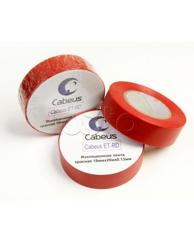 Лента изоляционная (красная) Cabeus ET-RD в Прокопьевске Аксессуары для кабель-канала Pintop.ru