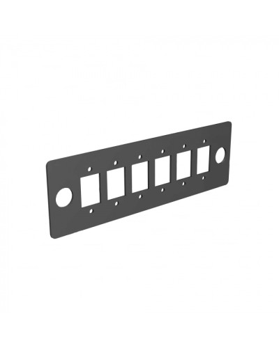 Сменная планка для оптических розеток 6 MPO/MTP Cabeus (FO-FP-6MPO-BK) в Прокопьевске Кросс оптический Pintop.ru