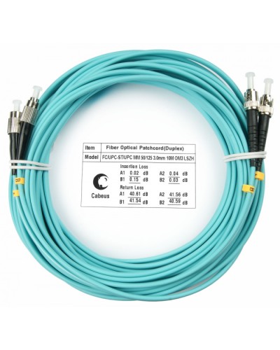 Шнур оптический duplex FC-ST 50/125 mm OM3 20м LSZH Cabeus FOP-50-FC-ST-20m в Прокопьевске Патч-корды и пигтейлы Pintop.ru