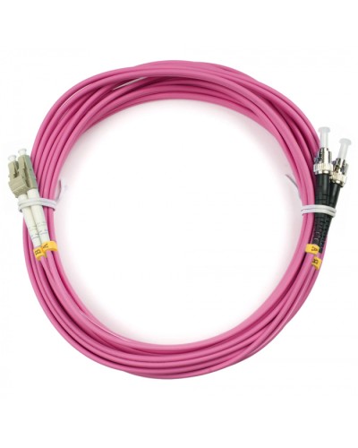 Шнур оптический duplex LC-ST 50/125 mm OM4 20м LSZH Cabeus FOP-50-OM4-LC-ST-20m в Прокопьевске Патч-корды оптические Pintop.ru