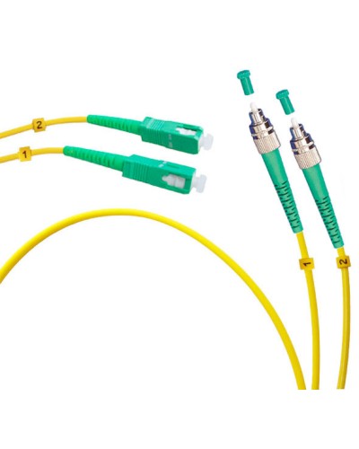 Шнур оптический duplex FC/APC-SC/APC 9/125 sm 15м LSZH Cabeus FOP(d)-9-FC/APC-SC/APC-15m в Прокопьевске Патч-корды оптические Pintop.ru
