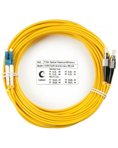 Шнур оптический duplex LC-FC 9/125 sm 20м LSZH Cabeus FOP(d)-9-LC-FC-20m в Прокопьевске Патч-корды оптические Pintop.ru