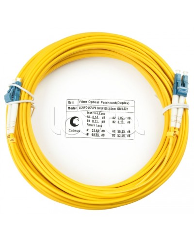 Шнур оптический duplex LC-LC 9/125 sm 25м LSZH Cabeus FOP(d)-9-LC-LC-25m в Прокопьевске Патч-корды оптические Pintop.ru