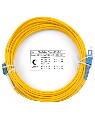 Шнур оптический duplex LC-SC 9/125 sm 7м LSZH Cabeus FOP(d)-9-LC-SC-7m в Прокопьевске Патч-корды оптические Pintop.ru