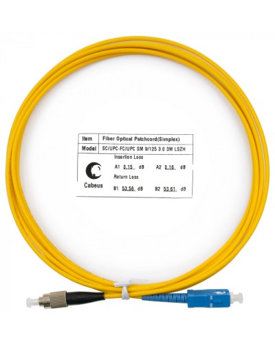 Шнур оптический simplex SC-FC 9/125 sm 3м LSZH Cabeus FOP(s)-9-SC-FC-3m в Прокопьевске Патч-корды оптические Pintop.ru