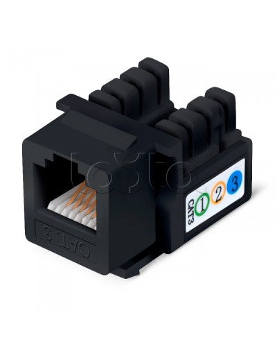 Вставка Cabeus KJ-RJ12-90-BK в Прокопьевске Модули Keystone Pintop.ru