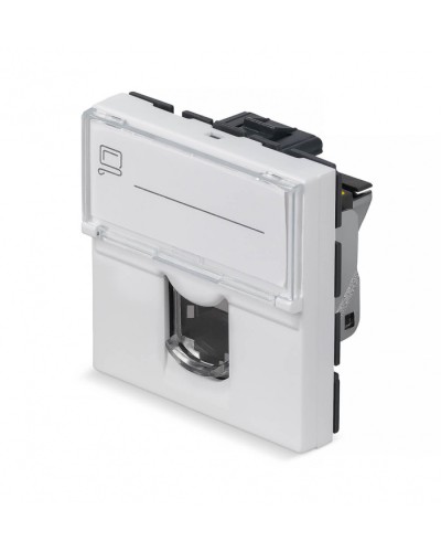 Модуль Keystone Jack RJ-45(8P8C), 180 градусов, категория 6a, экранированная Cabeus (KJ-RJ45-Cat.6a-SH-180T-FP-L-45) в Прокопьевске Модули Keystone Pintop.ru