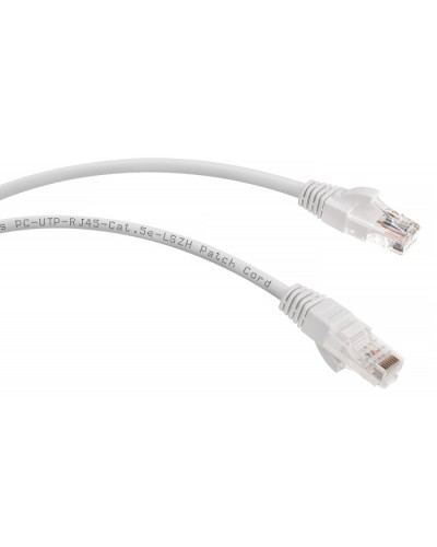 Патч-корд медный U/UTP кат.5е (1м) LSZH (белый) Cabeus PC-UTP-RJ45-Cat.5e-1m-WH-LSZH в Прокопьевске Патчкорды (медные) Pintop.ru