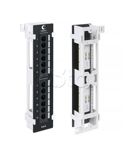 Патч-панель настенная, 12 портов RJ-45 Cabeus (PL-12-CAT.6-WL-DUAL IDC) в Прокопьевске Патч панель Pintop.ru
