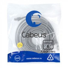 Патч-корд медный U/UTP кат.6 (10м) LSZH (серый) Cabeus (PC-UTP-RJ45-Cat.6-10m-LSZH)