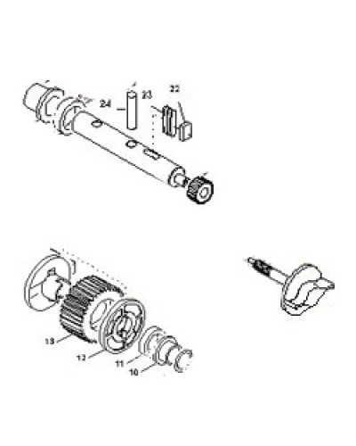 Выходной вал BX-E, BX-E241 Came 119RIBX015 в Прокопьевске Запчасти для шлагбаумов и автоматики Pintop.ru