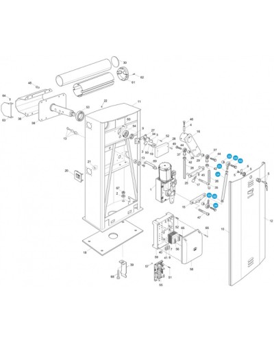 Вал деблокиратора Came 119RIG051 в Прокопьевске Запчасти для шлагбаумов и автоматики Pintop.ru