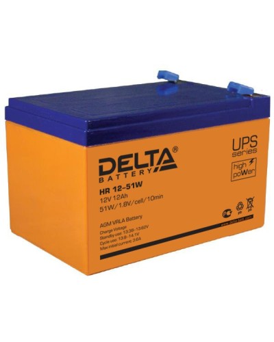 Аккумулятор свинцово-кислотный Delta HR12-51W в Прокопьевске Электротехническое оборудование Pintop.ru