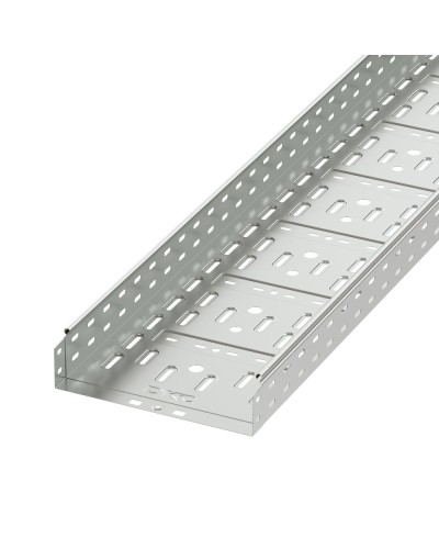 Лоток перфорированный 300х100 L 2000, цинк-ламельный DKC (35334ZL) в Прокопьевске Кабельные лотки Pintop.ru