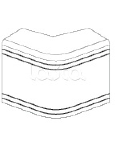 Угол внешний неизменяемый (90°) NEA 80х40 мм DKC 01808 в Прокопьевске Аксессуары для кабель-канала Pintop.ru