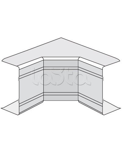 Угол внутренний неизменяемый (90°) NIA 80x40 мм DKC 01824 в Прокопьевске Аксессуары для кабель-канала Pintop.ru