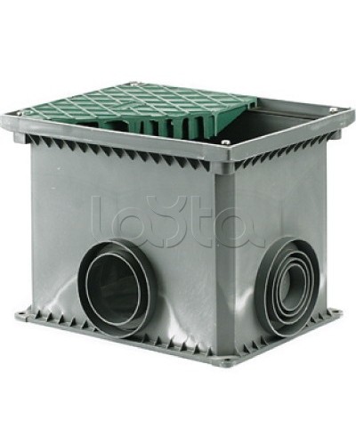 Колодец переходной смотровой 335х240х255 с крышкой для двустенных труб DKC 025002 в Прокопьевске Повороты, муфты, тройники Pintop.ru