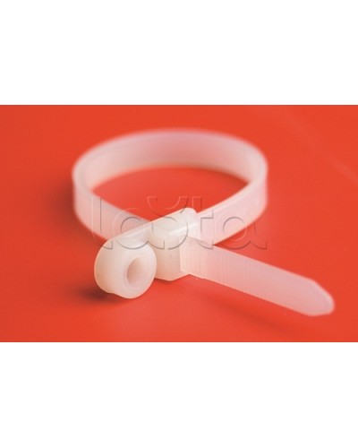 Хомут P6.6 с основанием, белый, 4,8x200 DKC 252205-M в Прокопьевске Стяжки-хомуты Pintop.ru