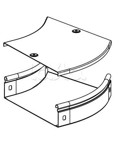 Угол CPO 45 горизонтальный 45° 100х50 DKC 36062 в Прокопьевске Аксессуары для лотков Pintop.ru