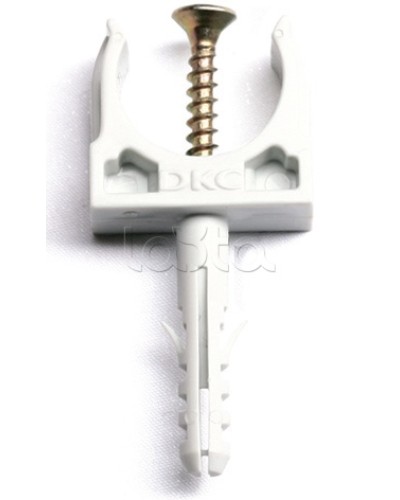 Держатель с защелкой и дюбелем, д.32 мм DKC 51332 в Прокопьевске Держатели, клипсы, скобы Pintop.ru
