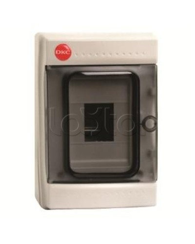 Щиток настенный с дверцей, 4 модуля, IP65, цвет серый DKC 85604 в Прокопьевске Боксы для автоматов Pintop.ru