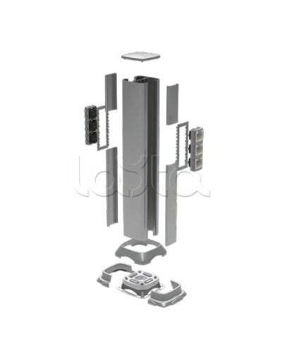 Колонна алюминевая 0,71 м, цвет светло-серебристый металлик DKC 09591 в Прокопьевске Аксессуары для стоек и шкафов Pintop.ru