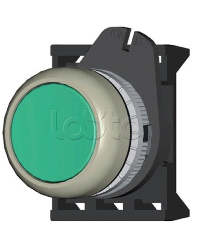 Кнопка плоская прозрачная с фиксацией, зеленая DKC ABDLM2 в Прокопьевске Аксессуары для стоек и шкафов Pintop.ru