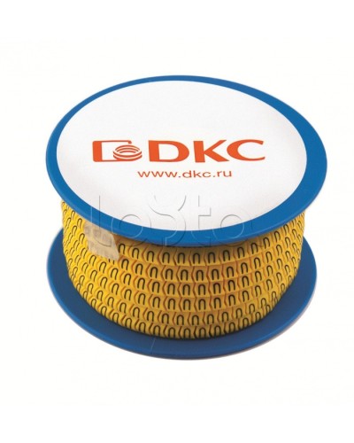 Колечко маркировочное 1, 2.5-4мм. черное на желтом DKC AZO301BY в Прокопьевске Аксессуары для лотков Pintop.ru