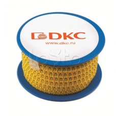 Колечко маркировочное 2, 4-8мм. черное на желтом DKC AZS402BY
