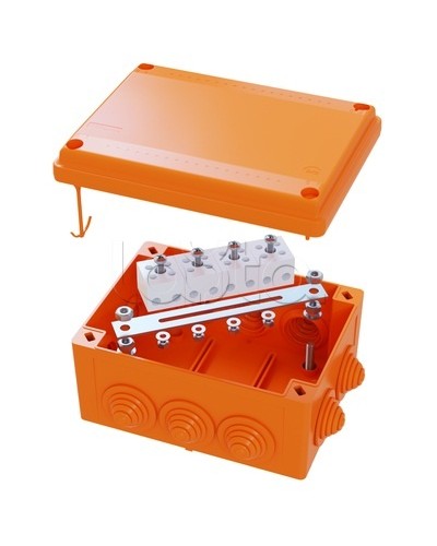 Коробка распределительная IP56, пластиковая с кабельными вводами и клеммниками 150х110х70мм DKC FSK21410 в Прокопьевске Распределительные коробки Pintop.ru