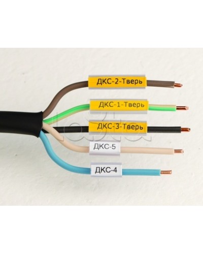 Маркировка для провода, гибкая, для трубочек. 4х10мм. Белая DKC NUTFL10 в Прокопьевске Крепежные изделия Pintop.ru