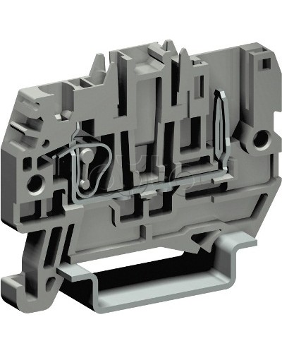 Пружинная проходная клемма со штыревым контактом. Серая. 2,5 кв. мм. DKC ZHVP300GR-RET в Прокопьевске Аксессуары для лотков Pintop.ru