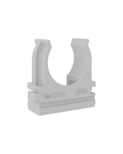 Держатель-клипса быстрого монтажа, для крепления труб, ф20мм, пластик, RAL 7035 DKC 51020M в Прокопьевске Держатели, клипсы, скобы Pintop.ru