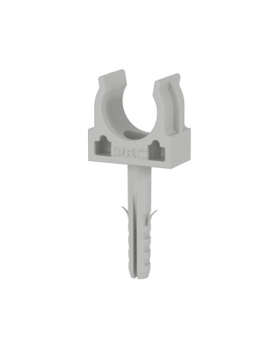 Держатель с защёлкой и дюбелем, в комплекте с винтом розница D16 (100 шт/уп) DKC (51316R) в Прокопьевске Держатели, клипсы, скобы Pintop.ru