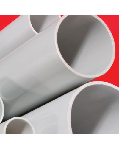 Труба глад. жесткая атмосферостойкая ПВХ 32 мм 3 м тяжёлая серый 30 м DKC 63532UF в Прокопьевске Гладкая труба Pintop.ru