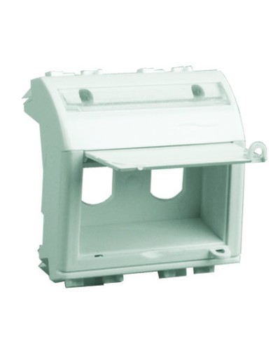 Адаптер для двух оптоволоконных разъемов типа ST, белый, 2 мод. DKC 76615B в Прокопьевске Аксессуары для кабель-канала Pintop.ru