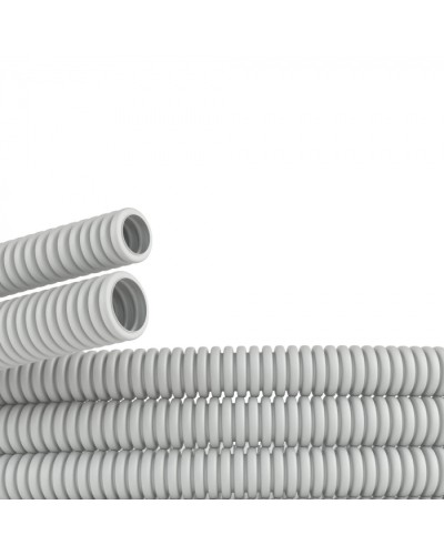 Труба ПВХ гибкая гофр. д.40мм, тяжёлая без протяжки, цвет серый DKC 90540 в Прокопьевске Труба гофрированная Pintop.ru