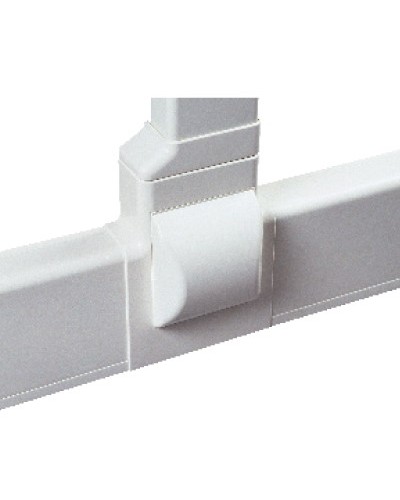 Тройник для плинтусного короба 100х40 мм с отводом на короб 90х40 мм, белый DKC AIR10047 в Прокопьевске Повороты, муфты, тройники Pintop.ru