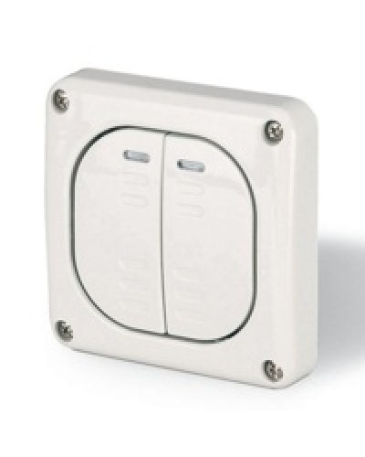 Выключатель однополюсный, двухклавишный DKC DIS1373022 в Прокопьевске Аксессуары для стоек и шкафов Pintop.ru