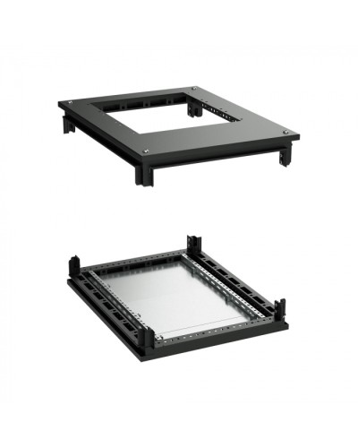 Крыша с фланцем и основание для 19 IT-CQE 800x800, RAL9005 DKC (R5RKTB88FITB) в Прокопьевске Аксессуары для стоек и шкафов Pintop.ru