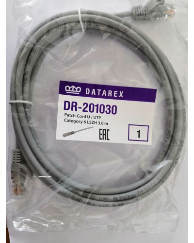 Шнур коммутационный категории 6 Datarex DR-201020 в Прокопьевске Патчкорды (медные) Pintop.ru
