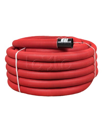 Труба гофр. двустенная ПНД/ПНД гибкая с протяжкой d90 мм (50 м) красная EKF-Plast (tg2st-90-50m) в Прокопьевске Труба гофрированная Pintop.ru