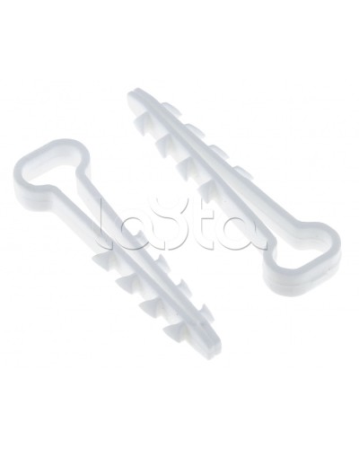 Дюбель-хомут (5х10 мм) для плоского кабеля белый (100 шт.) EKF PROxima (plc-cd1-5x10w) в Прокопьевске Крепеж: Дюбели, шурупы, саморезы Pintop.ru