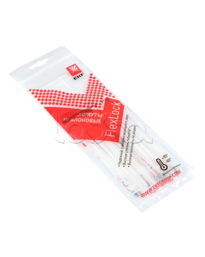 Хомут P6.6 стандартный (б), 2.5x150 (100шт) FlexLock PROxima EKF (plc-fl-ctsw-2.5x150) в Прокопьевске Стяжки-хомуты Pintop.ru