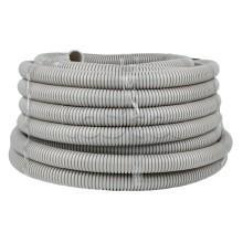 Труба гофр. ПВХ с протяжкой d32 мм (30 м) серая EKF-Plast (tg-z-32-30)