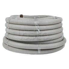 Труба гофр. ПВХ с протяжкой d32 мм (30 м) серая EKF-Plast (tg-z-32-30)